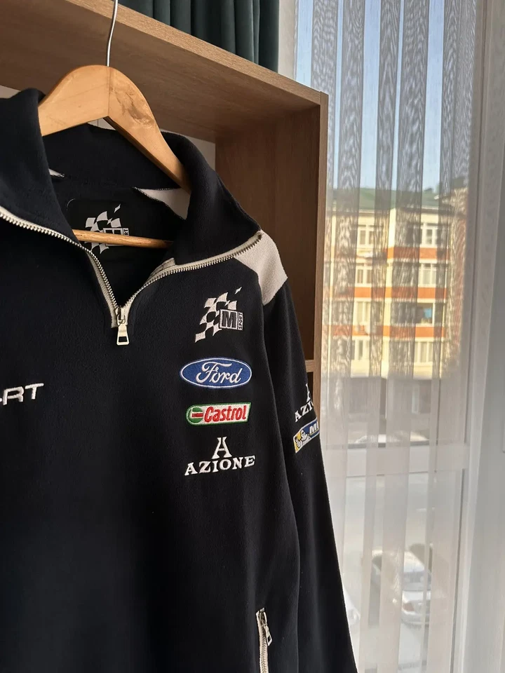 VTG Ford Castrol Ms-RT 1/4 Zip Racing Fleece Sweatshirt - image 4 of 4