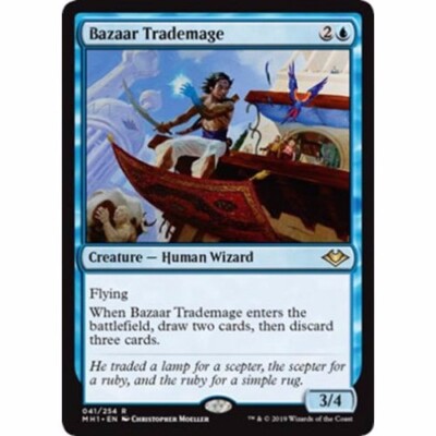 + Bazaar Trademage near mint englisch Modern Horizons Rare Magic the Gathering +