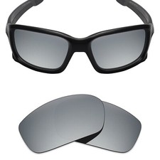 hdhut Anti-Scratch Polarized Replacement Lens for-Oakley Straightlink Silver