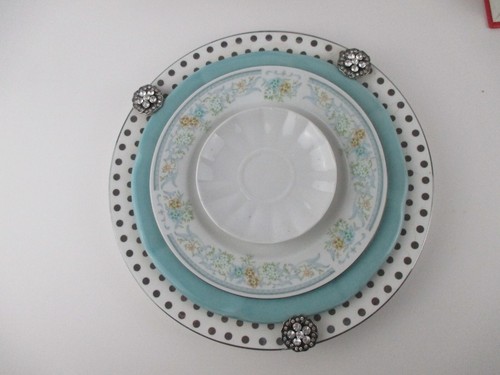 Home Decorative Plates Homemade Shabby Chic Country Cottage Farmhouse - Picture 3 of 4