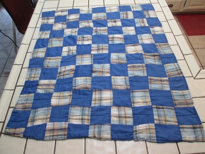 Vintage 29 1 2 X 34 Hand Made Patchwork Quilt Doll House Baby