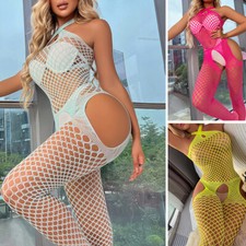 Women Lingerie Fishnet Body Stocking Dress Underwear Babydoll Sleepwear Bodysuit