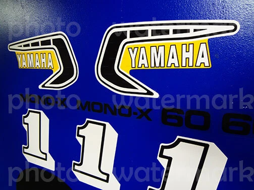 1981 Yamaha YZ60 11pc graphics 81' autocollants decals stickers kit MX YZ 60 Foto 2 de 3