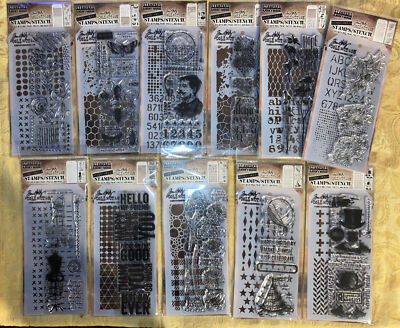 Tim Holtz Stamper's Anonymous Stamp & Stencil Set YOU CHOOSE FROM MANY STYLES