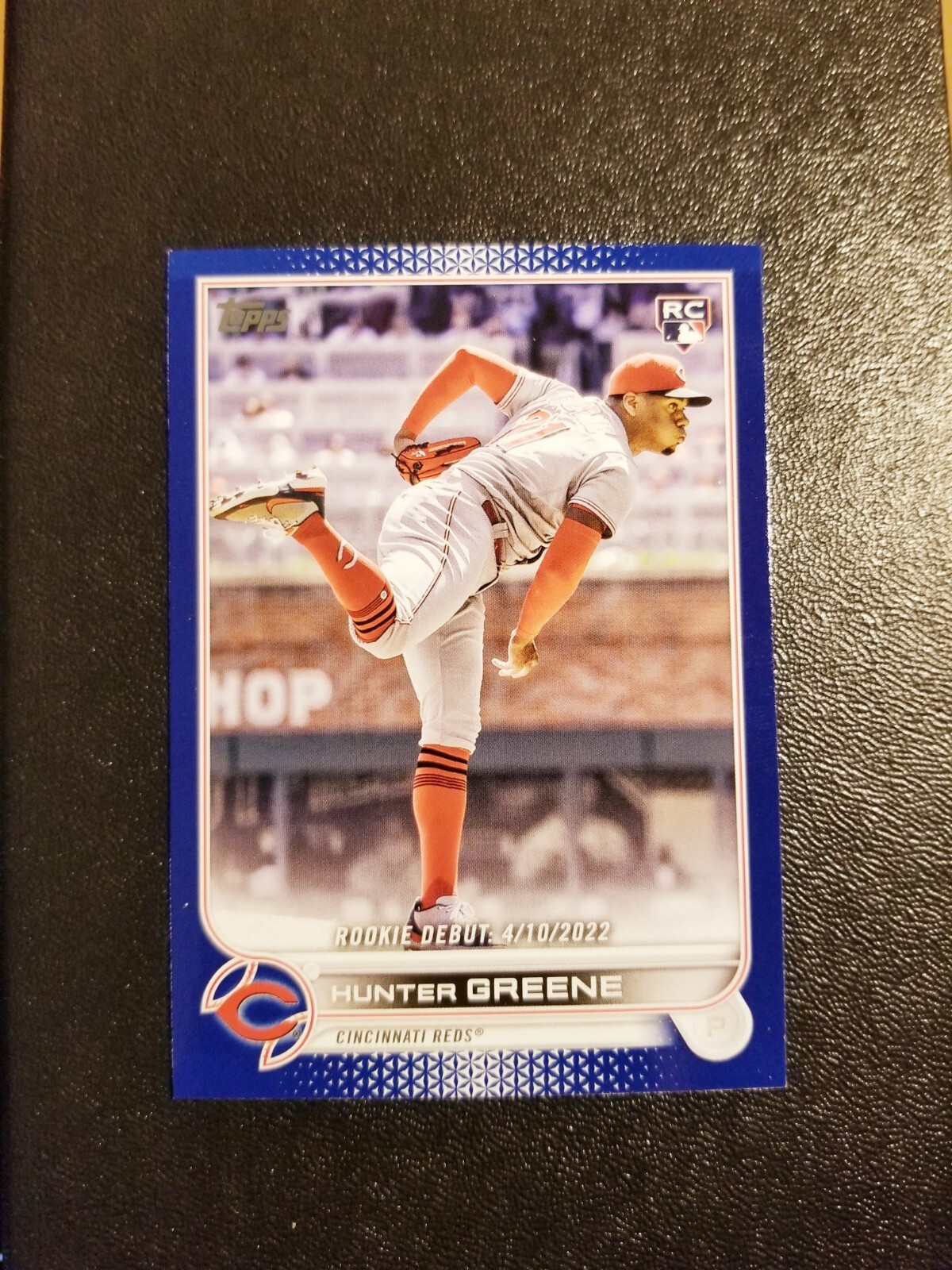 2022 Topps Update Hunter Greene Rookie Debut Royal Blue Parallel RC #US267 Reds
