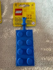 Lego Stationery 2X4 Silicone Luggage Tag - BLUE Bag Tag Lego Brick NWT