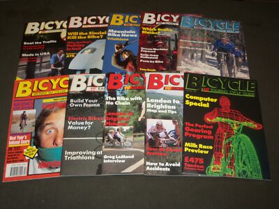 1985-1986 BICYCLE MAGAZINE LOT OF 10 ISSUES - PUBLISHED IN U. K. - O 3203