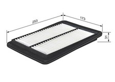 BOSCH Air Filter For NISSAN Qashqai II X-Trail RENAULT Kadjar 13- F026400582