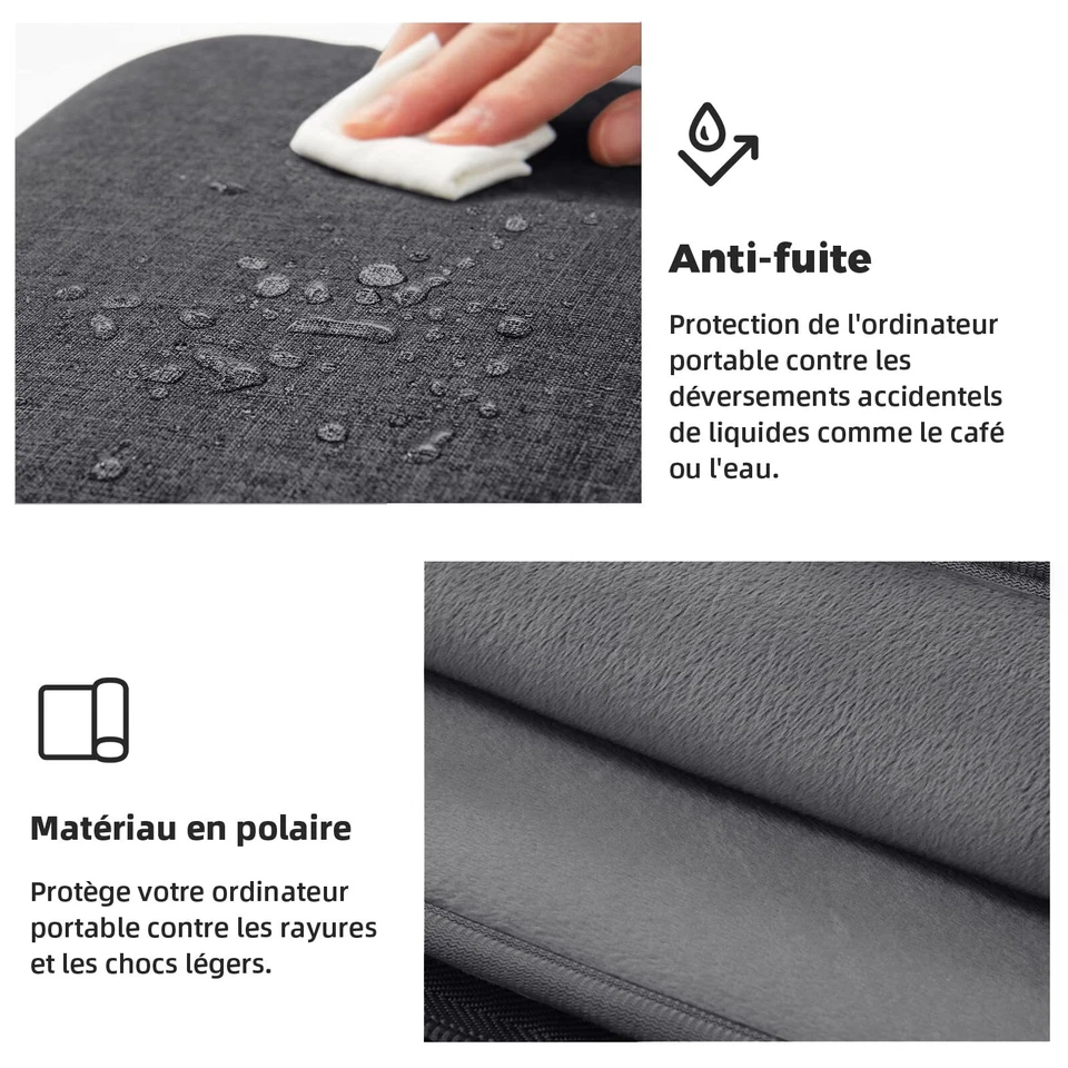 Housse pour Macbook Air Pro M1 M2 11 13 Pouces Pochette PC 11.6 12.9 13.3 Pou... - Photo 4/4