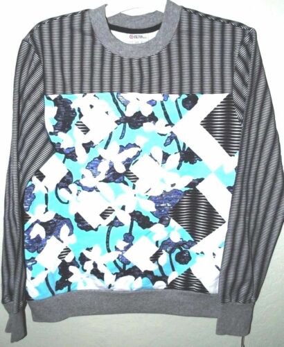 Peter Pilotto x Target Floral Striped Pullover Sweatshirt Gr. XS hellblau - Bild 3 von 5