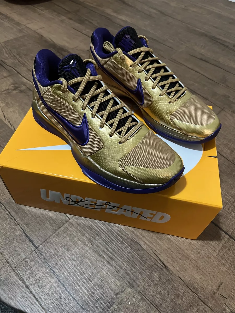 NIKE KOBE 5 V PROTRO x UNDEFEATED UNDFTD Hall of Fame DS MENS SZ 9 LA LAKERS