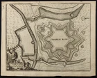 XVIIIe - Plan ancien de Charleroy (Charleroi, Belgique) - Gravure, Christyn