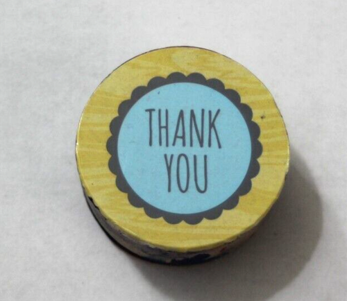 Thank You Round Rubber Stamp 1.5" Circle - Picture 7 of 7