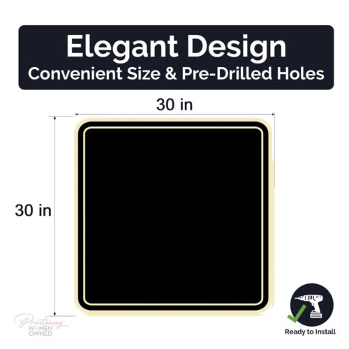 Custom Personalized 30"x30" Metal Sign, ACM Aluminum, DARK GREEN - Made in USA - Picture 11 of 17