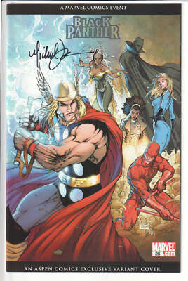 Black Panther #25 Aspen Variant 2007 Signed by Michael Turner NM
