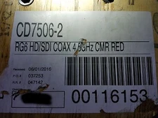 Clark Wire & Cable CD7506 Premium Low-Loss HD-SDI RG6 Coaxial 4.5GHz Red /100ft