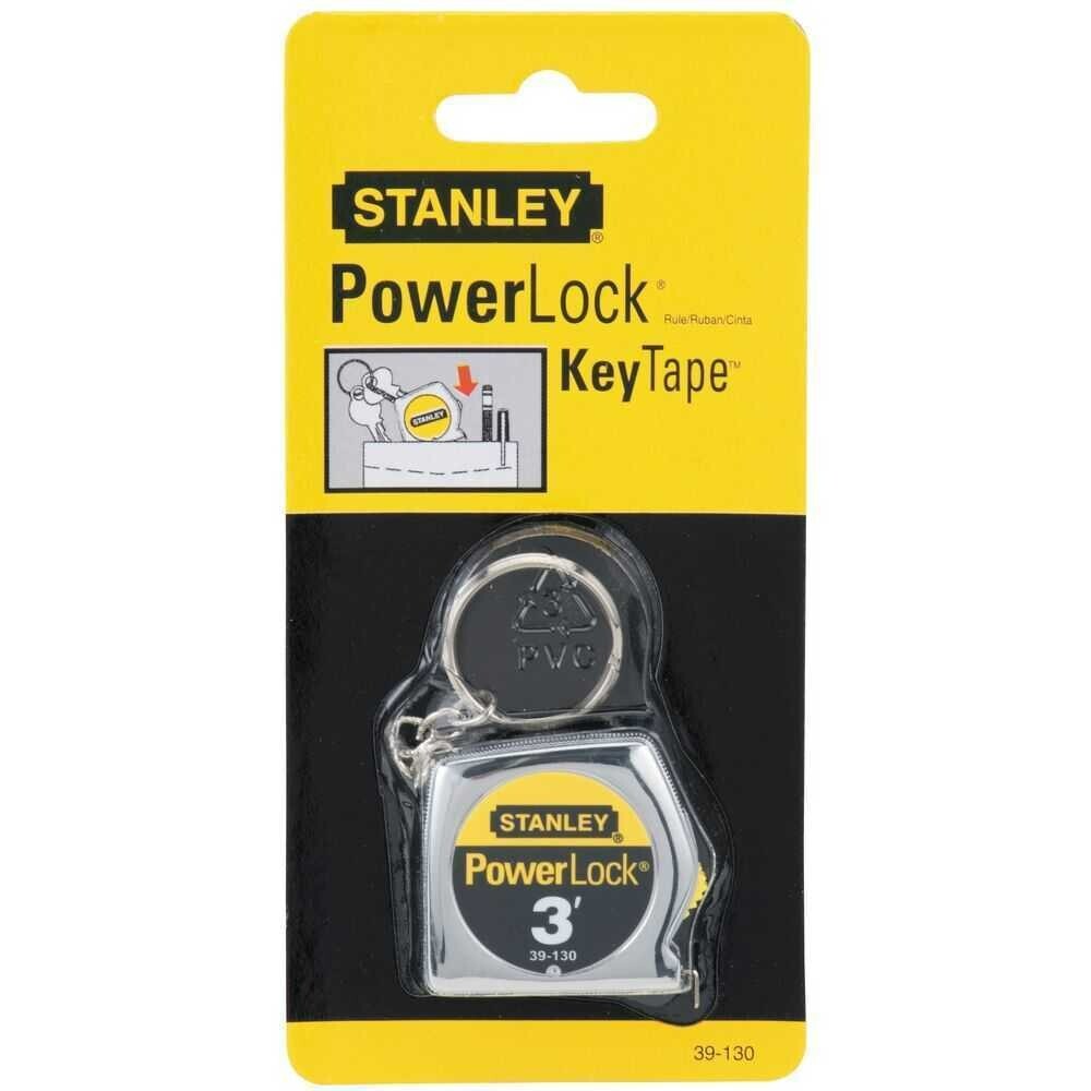 Stanley 39-130 PowerLock Key Chain Tape Measure 1/4 in. W x 3 Feet L