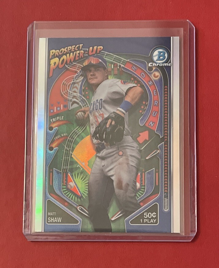 Matt Shaw 2024 Bowman Prospect Power-Up Chrome Card# PP-16 Cubs