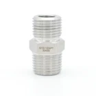 1/2" NPT to 1/2" BSPP Male Thread Stainless Steel 304 Adapter Coupler Fitting