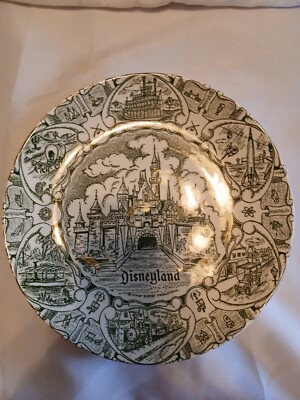 1950s Walt Disney Land Vintage Collectabe Dinner Plate