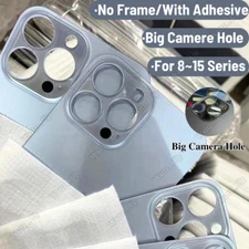 For iPhone 15 14 13 12 11 Pro XR XS X 8 Back Glass Rear Replacement Big Hole Lot