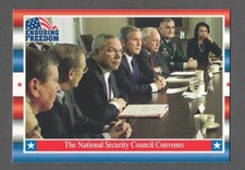 NATIONAL SECURTY COUNCIL 2001 Topps Enduring Freedom #28 BUSH POWELL RICE CHENEY