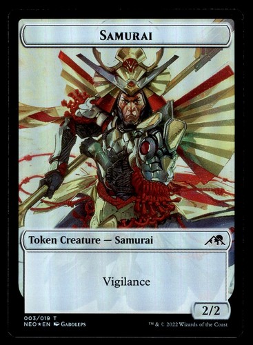 1x Construct Token (006) // Samurai Token - Foil - MTG Kamigawa: Neon Dynasty - - Picture 3 of 4