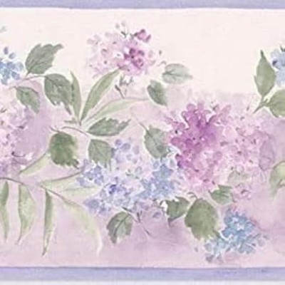Wallpaper Border Floral Pattern Flowers Leaves for Bedroom Living Baby Pink