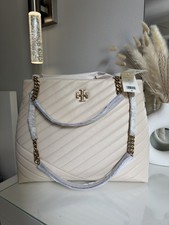 Tory Burch Kira Chevron Tote New Cream