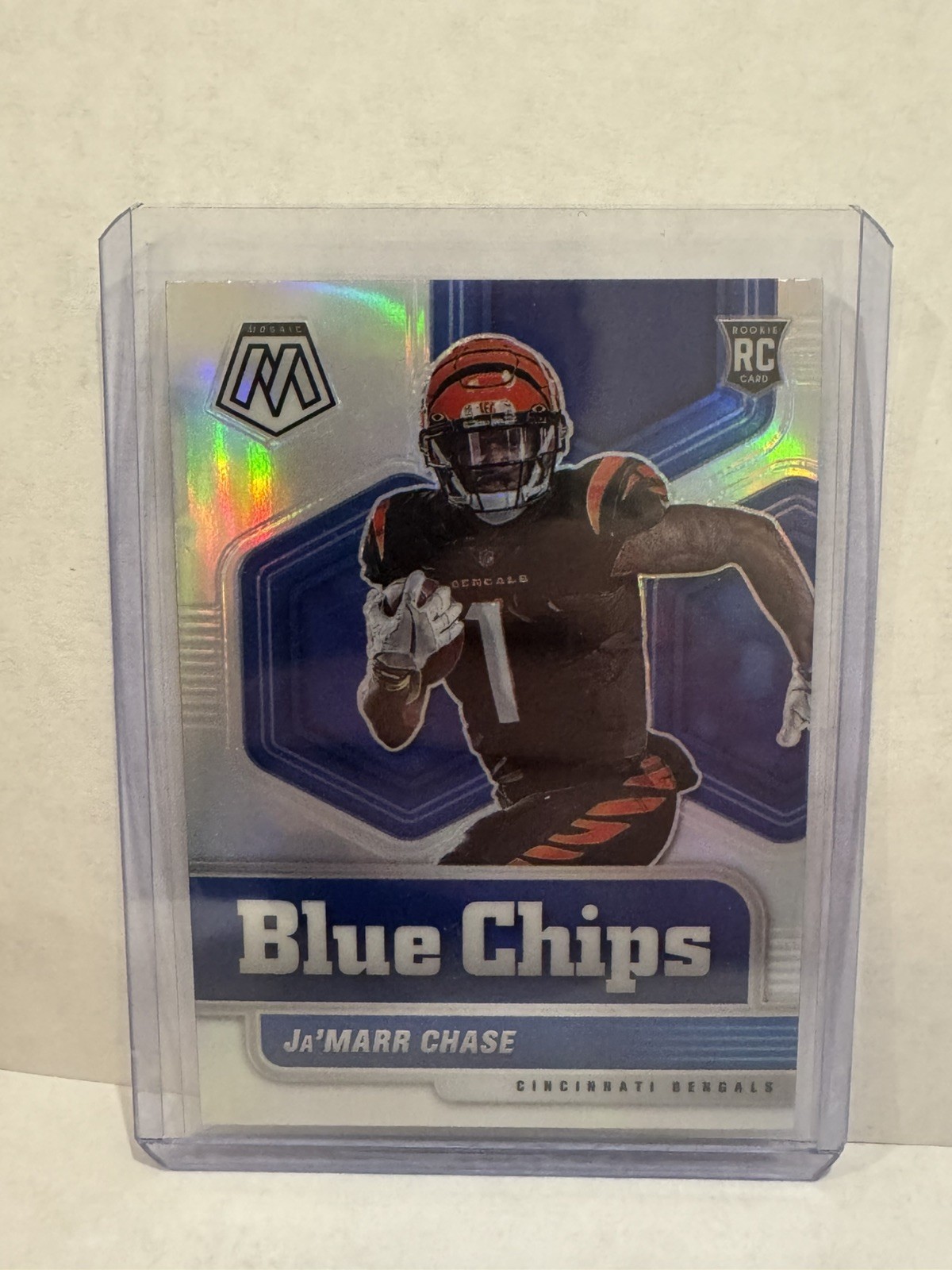 2021 Panini Mosaic - Blue Chips Ja'Marr Chase #7 Silver Prizm (RC)