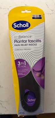 Scholl Plantarfasziitis Schmerzlinderung Einlegesohle 3 in 1 Aktionsgröße (Large - UK 9-11)
