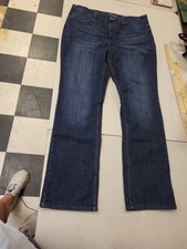 Riders by Lee Jeans Womens 16M Midrise Straight Leg Dark Wash Denim Pants