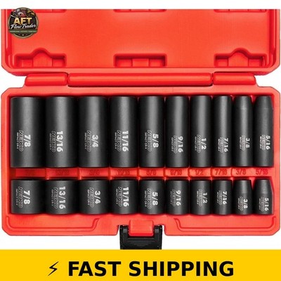 Neiko 02434A 20-Piece SAE Impact Socket Set, CrV Steel
