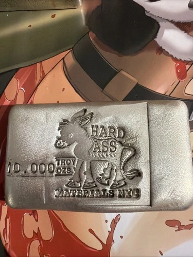 Rare 10 Oz Dennis England Pour Fantasy Bar 999 Fine Silver Hard Ass Material NYC