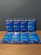Lot of 8 NEW Maxell T-120 Standard Grade 6-Hour Blank VHS VCR Tapes Sealed