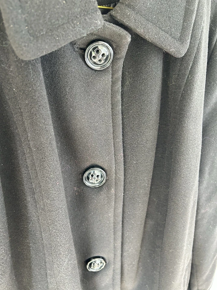 Chaqueta Abrigo Liz Claiborne Mujer Negra Botón Frontal Clásica XL Leer Notas Foto 3 de 4