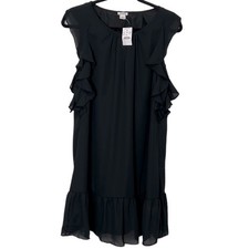 J. Crew Womens Sleeveless A Line Dress Black Size Large