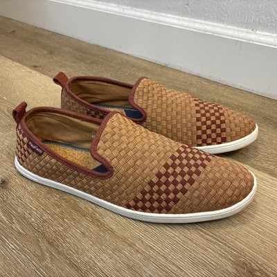 Synonymous Slip On Woven Sneakers Brown Red EU 45 US 12
