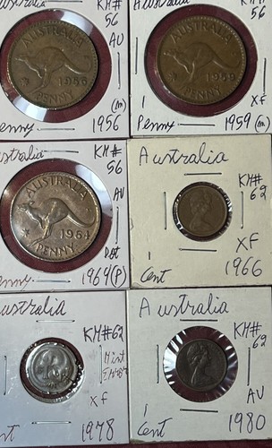 Australie 1912 - 1980 One 1 Penny - Cent VF - Lot de 30 pièces au avec clé date 1931 - Photo 7/14