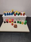 Vintage Fisher Price Little People Family Figure Lot Of 23 Wood + Plastic