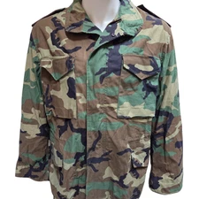 Concord US Made M65 Field Jacket M81 Woodland Brass Zipper XL XLarge