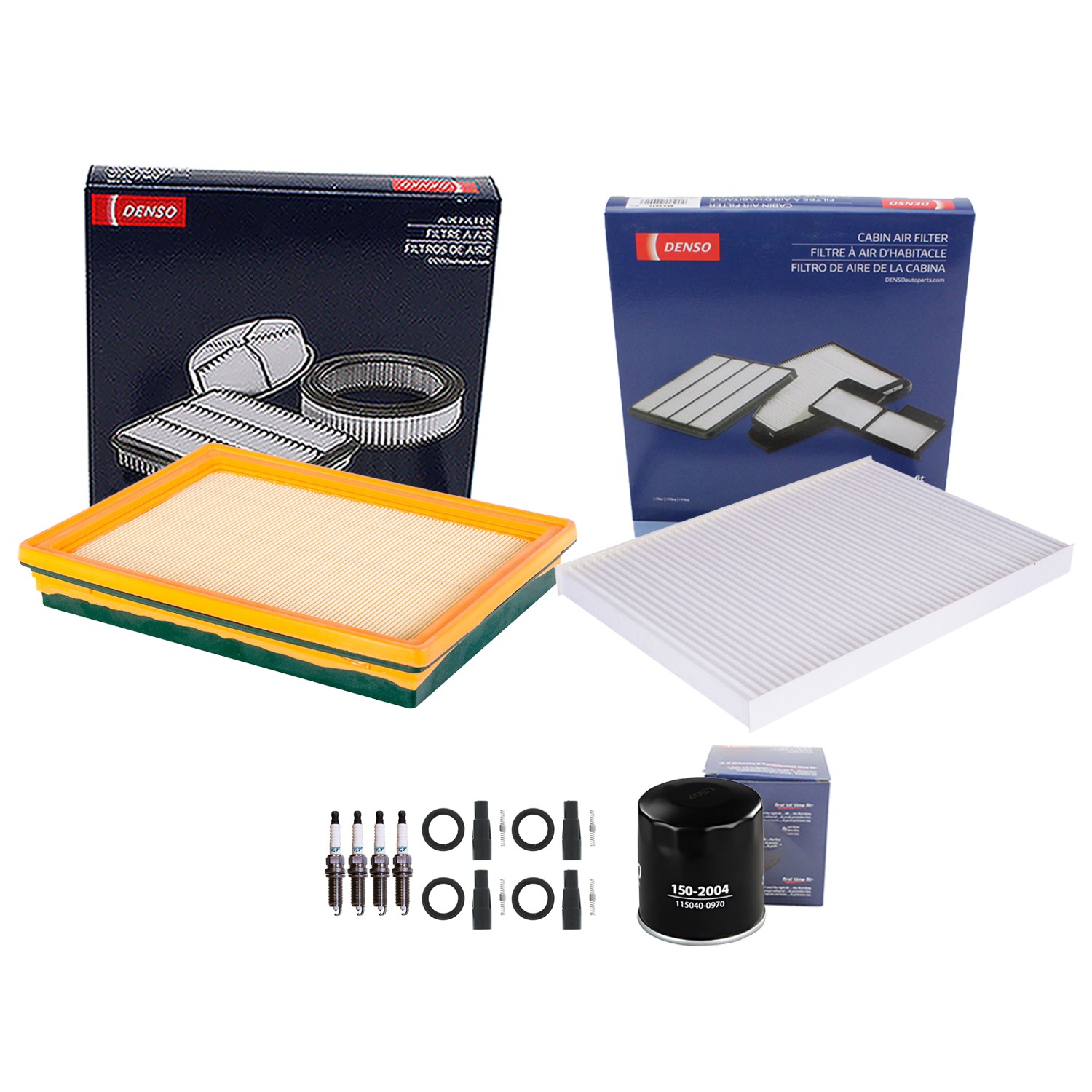 Denso Tune Up Kit 4 Spark Plugs  Boots Kit for Nissan Sentra SE-R 2.5L L4 Gas