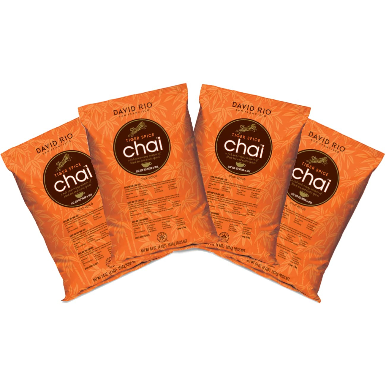 Tiger Spice Chai 4lb Bag - Pack of 4 for Chai Lovers