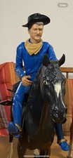 Johnny West Sheriff Garrett Action Figure 1960s Vintage W/ Black Horse