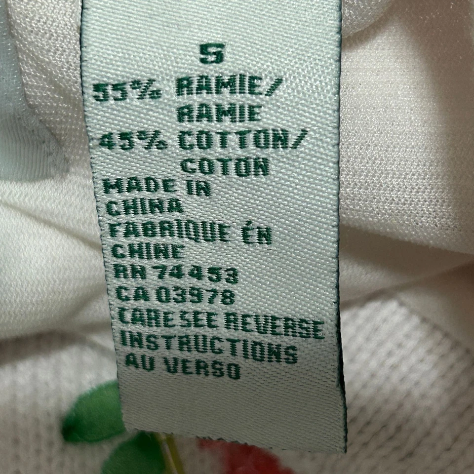 Cárdigan de mujer Design Options S adornado con cuentas cinta floral flores blanco Foto 3 de 4