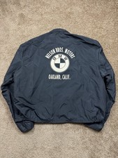 Vintage Dupont Nylon BMW Motors Oakland California Talon Zipper Jacket Adult XL