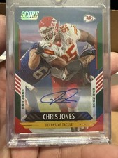 Panini 2021 Score Chris Jones Autograph 5/6 Signatures #8 Kansas City Chiefs