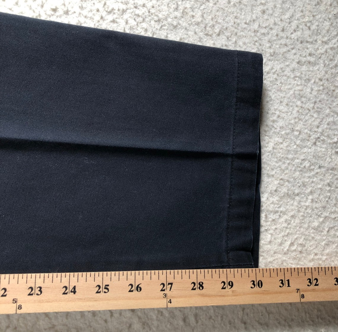 Lee Performance Khaki Men Pants Pleated Classic Straight Black 100% Cotton 36x30 thumbnail 5