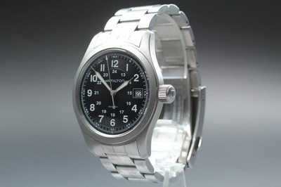 [Fast neuwertig mit Box] Hamilton Khaki H682010 38 mm schwarzes Zifferblatt...