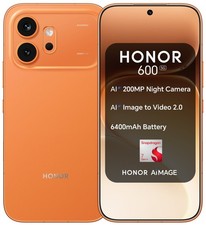 Honor 600 Mobile Phone 5G  6.6 Inch SIM Free AI 8GB RAM 256GB Orange VKJ-NX9